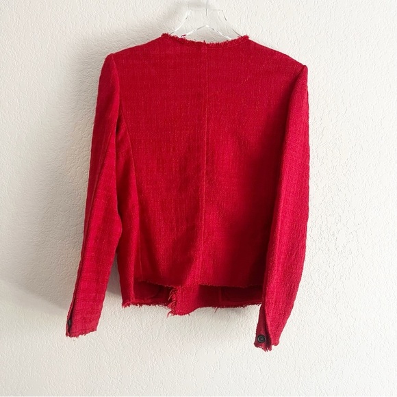 Isabel Marant Etoile Red Tweed Flenn Jacket Size 44 US 12 - Picture 7 of 10